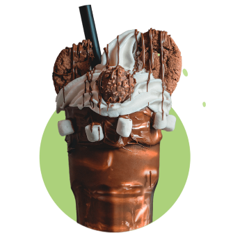 chocolate milkshake in a glass